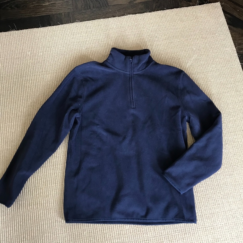 Navy Fleece Half-Zip Pullover